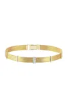 Her Story Xlarge Five Line Sticks 14k Yellow Gold Diamond Choker In Gold