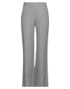 Her . Woman Pants Grey Size 16 Linen, Cotton, Polyester In Grey