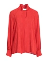 Her . Woman Top Red Size 16 Polyester In Red