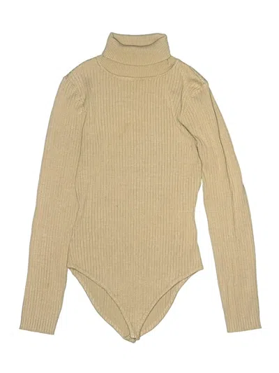 Pre-owned Hera Collection Bodysuit In Tan