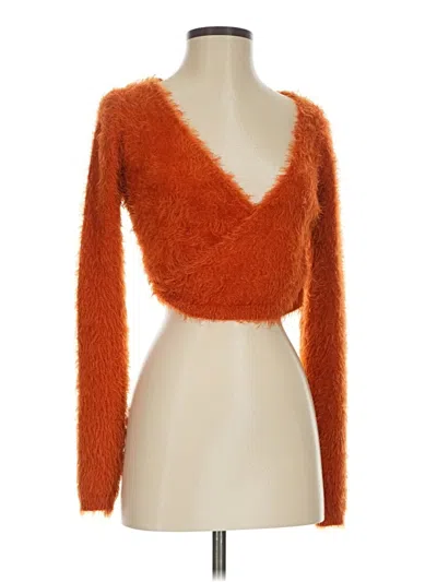 Pre-owned Hera Collection Cardigan Sweater In Orange