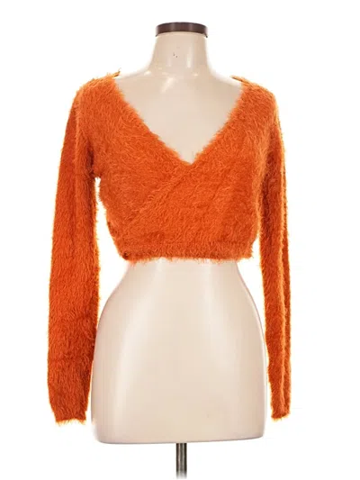 Pre-owned Hera Collection Cardigan Sweater In Orange