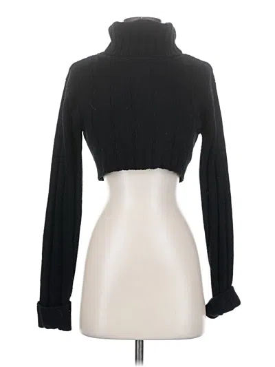 Pre-owned Hera Collection Long Sleeve Top Black Turtleneck Tops