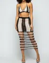 Hera Collection Playa De Carmen Top And Skirt Set In Black/white In Multi
