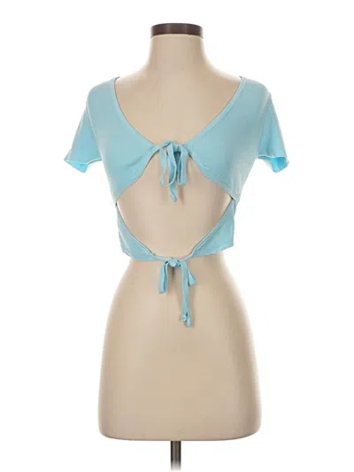 Pre-owned Hera Collection Tank Top Blue Keyhole Neckline Tops