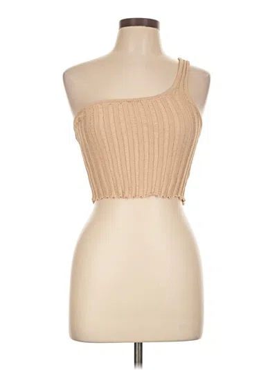 Pre-owned Hera Collection Tube Top Tan Strapless Neckline Tops