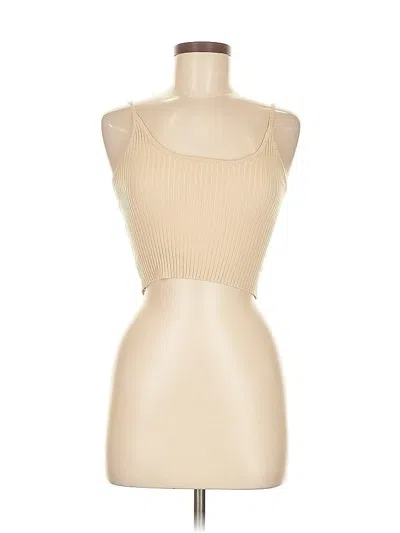 Pre-owned Hera Collection Tube Top Tan Strapless Neckline Tops In Brown