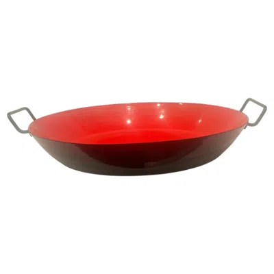 Pre-owned Herbert Krenchel Danish Modern Enamel Krenit Xlarge Bowl By  For Torben Orskov In Red