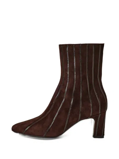 Herbert Levine A Fine Line Ankle Boots In Brown