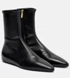 Herbert Levine All In All 30 Leather Ankle Boots In Black
