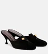 Herbert Levine Aperitif 70 Suede Mules In Black