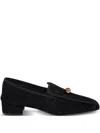 Herbert Levine Ball-embellished Suede Loafers In Multi