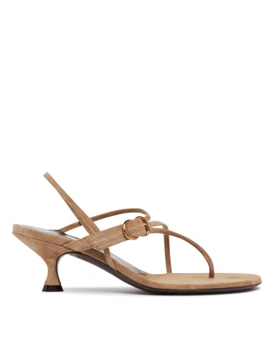Herbert Levine Brown Starry Eyed 50 Suede Sandals In Nude