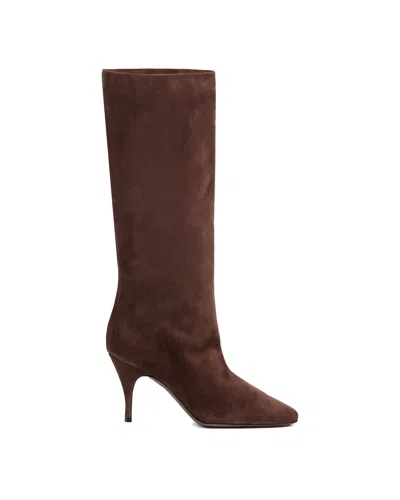Herbert Levine Brown Suede Silhouette Boots