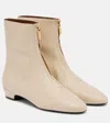 Herbert Levine Easy Does It Leather Ankle Boots In Neutral