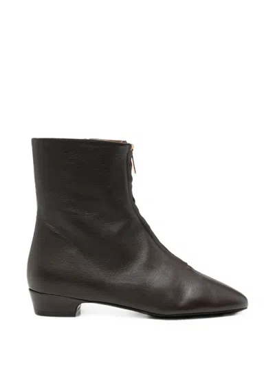 Herbert Levine Easy Does It Leather Boots In Brown