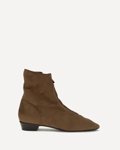 Herbert Levine Easy Does It Suede Ankle Boots In Brown