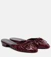 Herbert Levine Gather Around Patent Leather Mules In Burgundy