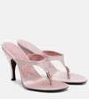 Herbert Levine Kiss And Tell Embellished Satin Thong Sandals In Pink