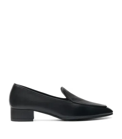 HERBERT LEVINE LEATHER FAIR AND SQUARE HEELED LOAFERS 30