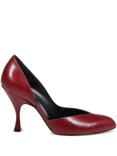 HERBERT LEVINE LEATHER HEELED PUMPS