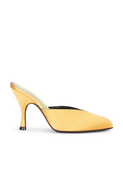 Herbert Levine Milton 95 Satin Mule In Yellow