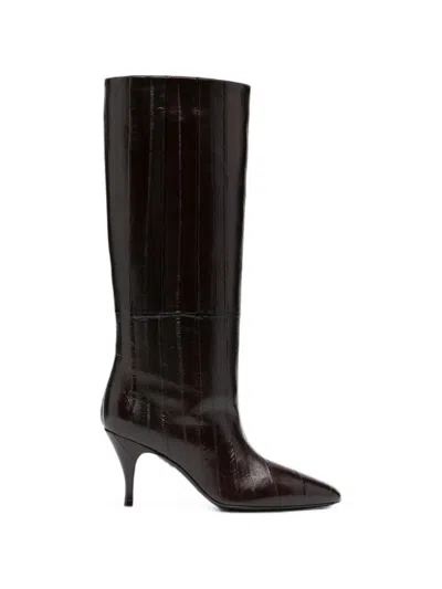 Herbert Levine Panelled Knee-high Leather Boots In Multi