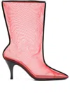 Herbert Levine Pointed-toe Mesh Boots In Multi