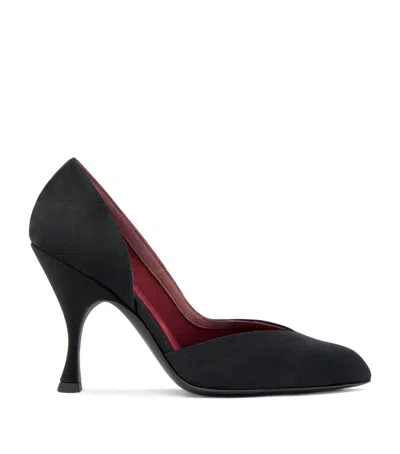 Herbert Levine Satin Not Half Bad Heeled Pumps 95 In Black