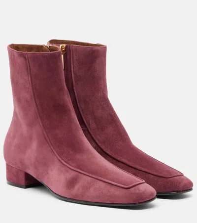 Herbert Levine Shadow Ban Suede Ankle Boots In Multi