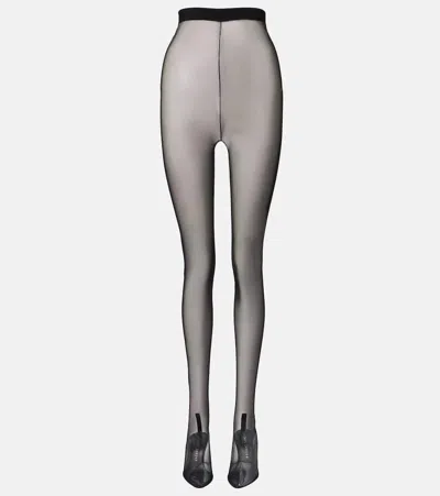 Herbert Levine Sheer Perfection Mesh Over-the-knee Boots In Black