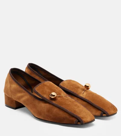 Herbert Levine Showtime 30 Suede Loafer Pumps In Sand