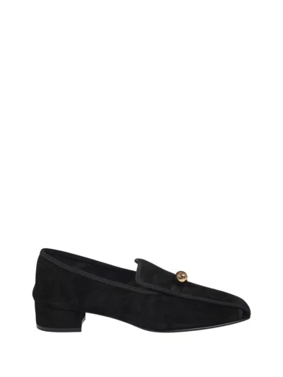 Herbert Levine Ball-embellished Suede Loafers In Multi