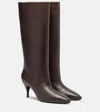 Herbert Levine Silhouette 80 Leather Knee-high Boots In Brown