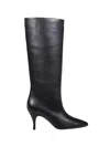 Herbert Levine Silhouette Suede Knee-high Boots In Black