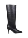 Herbert Levine Silhouette Suede Knee-high Boots In Black