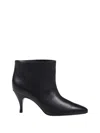 Herbert Levine Silhouette 80 Leather Ankle Boots In Black