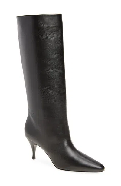 Herbert Levine Silhouette Leather Tall Boot In Animal Print