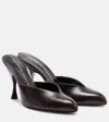 Herbert Levine Sitting Pretty 95 Leather Mules In Brown