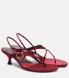Herbert Levine Starry Eyed 55 Satin Sandals In Burgundy