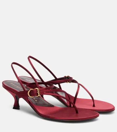HERBERT LEVINE STARRY EYED 55 SATIN SANDALS