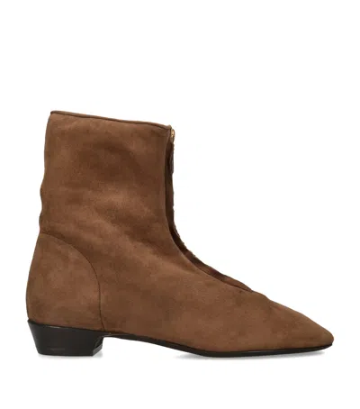 Herbert Levine Easy Does It 25 Suede Ankle Boots In Blue