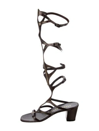 Pre-owned Herbert Levine Vintage 1960's Gladiator Sandals In Brown