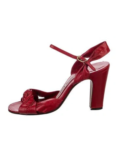 Pre-owned Herbert Levine Vintage 1960's Sandals In Red