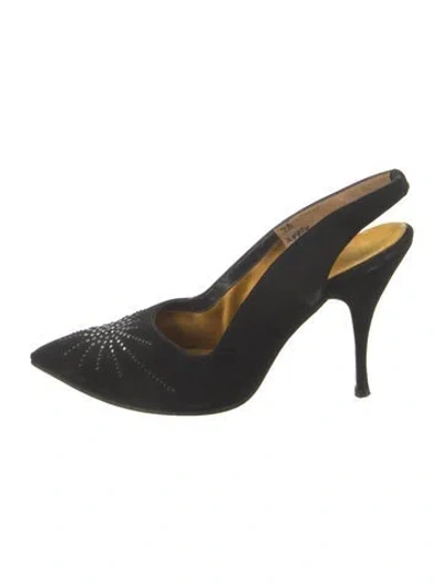 Pre-owned Herbert Levine Vintage 1960's Slingback Pumps In Black