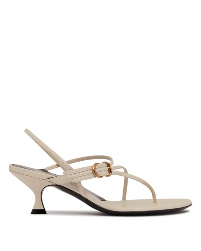 Herbert Levine White Starry Eyed 50 Leather Sandals In Neutral