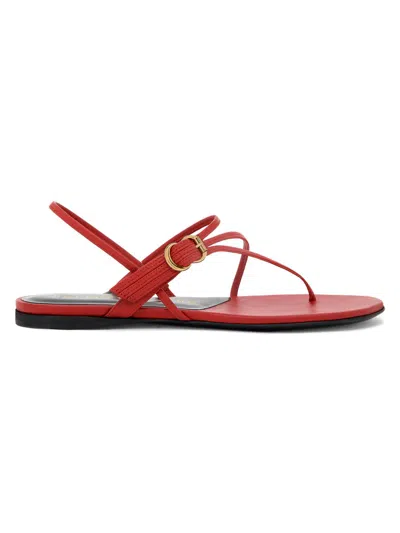 Herbert Levine Women's Starry-eyed Leather Sandals In Red