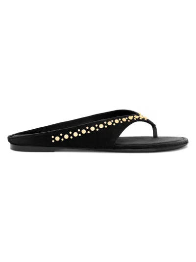 Herbert Levine Women's Sun-kissed Suede Sandals In Black