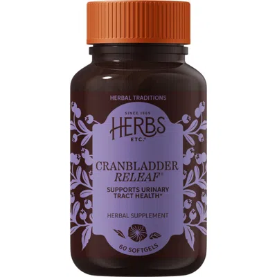 Herbs Etc. Cranbladder Releaf Softgels, Bladder & Urinary Support, 60 Count In Transparent