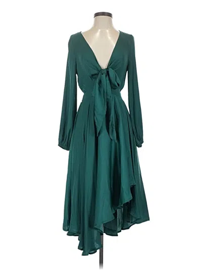 Pre-owned Here Comes The Sun Cocktail Dress In Green